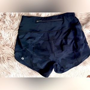 Lululemon athletic shorts. Dark camouflage.